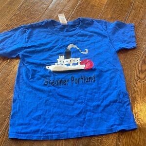 EUC Blue Steamer Portland Shirt Child Size Small